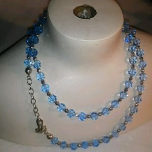 SWAROVSKI LIGHT BLUE BEADED NECKLACE
